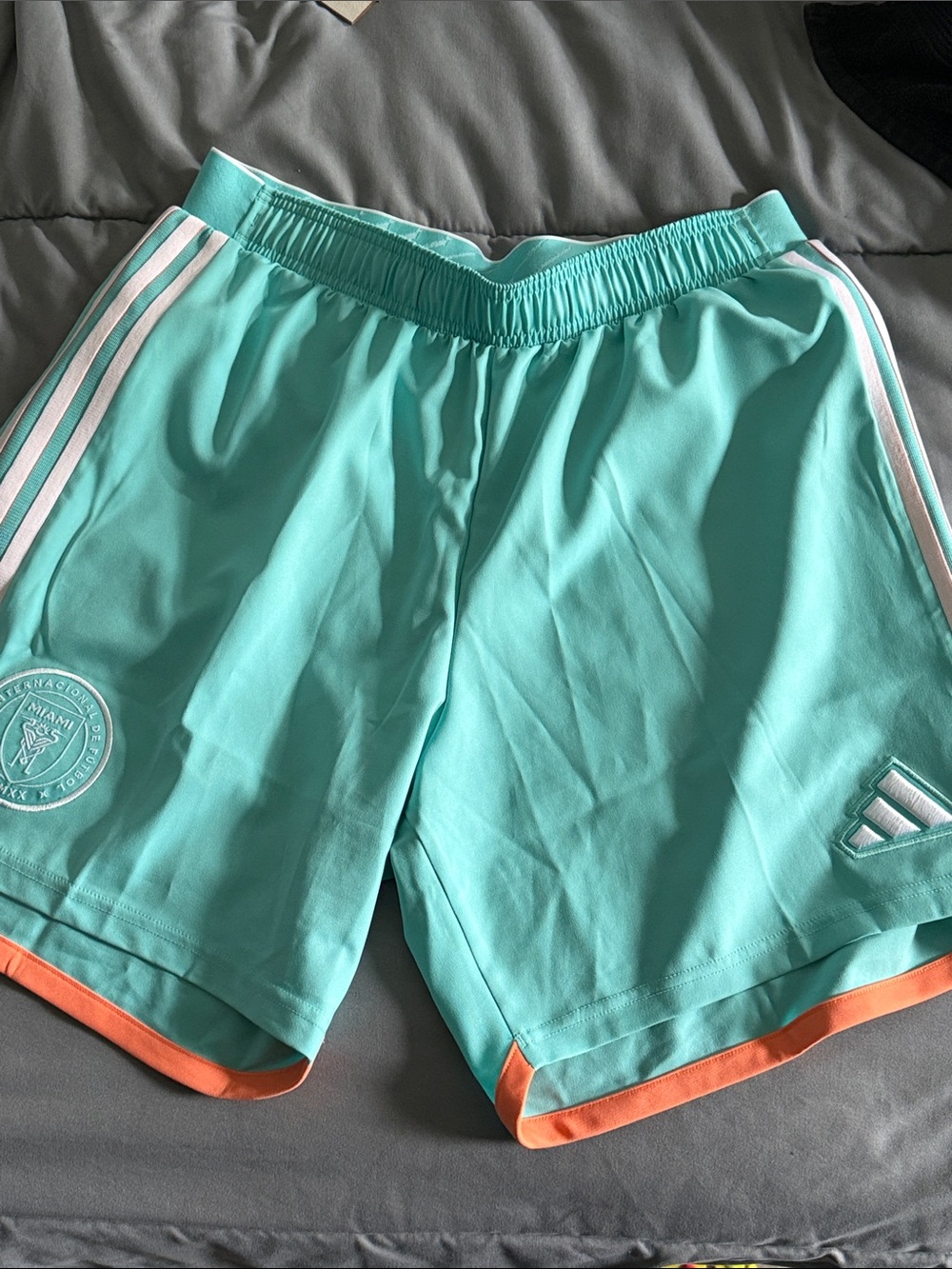 Authentic Adidas 2024 Inter Miami Green Athletic Shorts Limited Edition